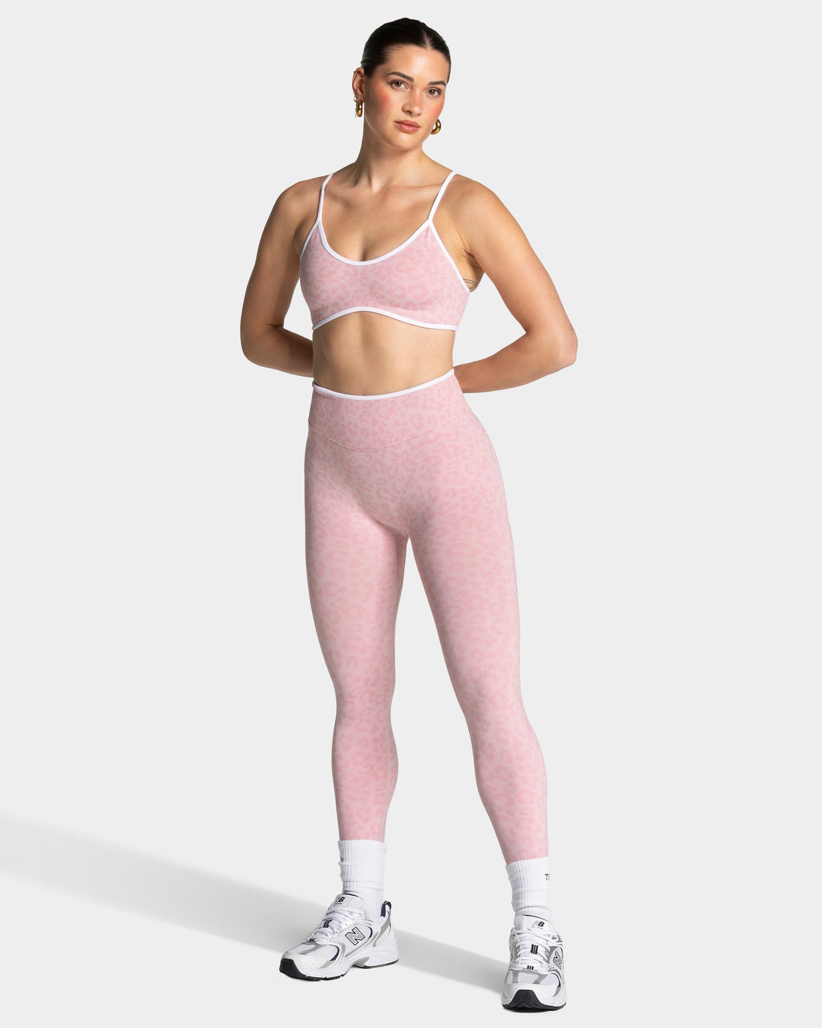 Brassière Contrastline « léopard rose »