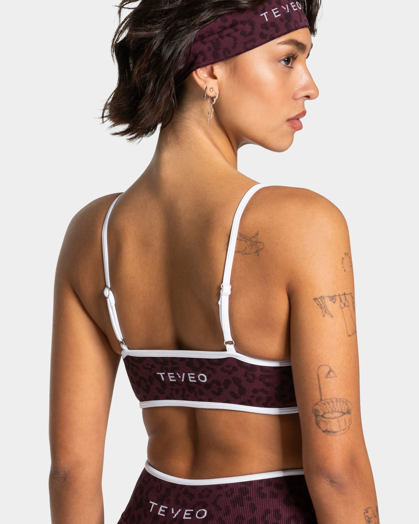 Brassière Contrastline « léopard Merlot »