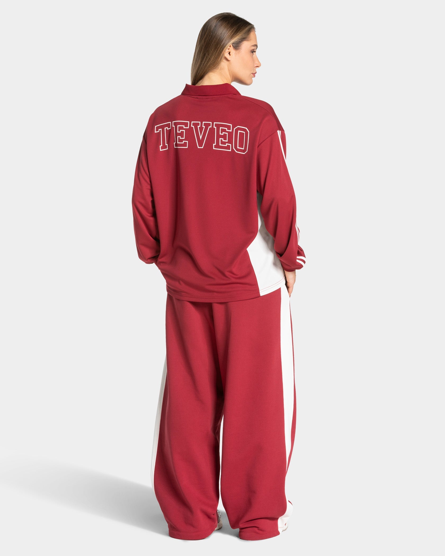 Polo à manches longues Football « Cranberry »