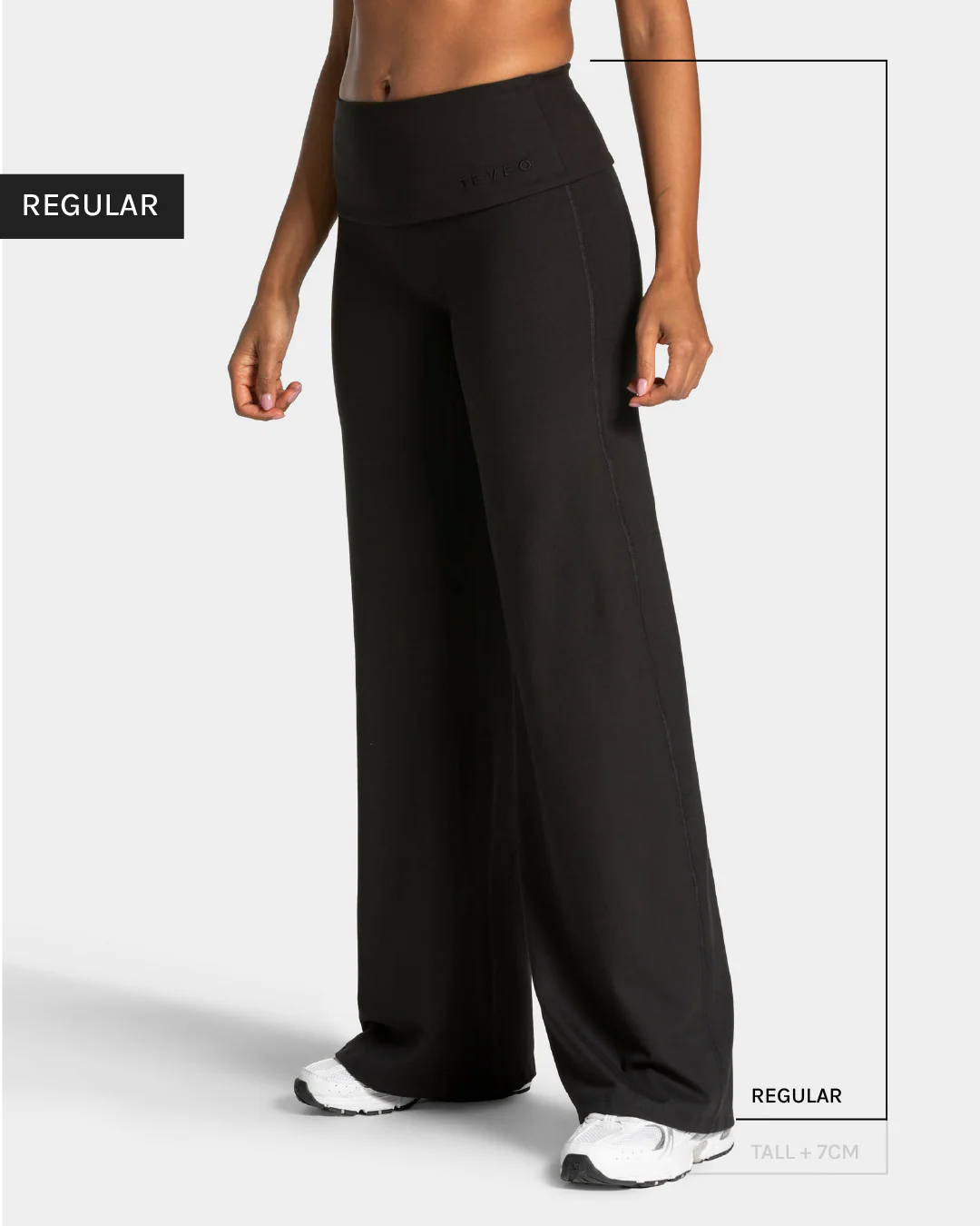 Pantalon à jambe droite Mellow Fold Over Regular « noir »