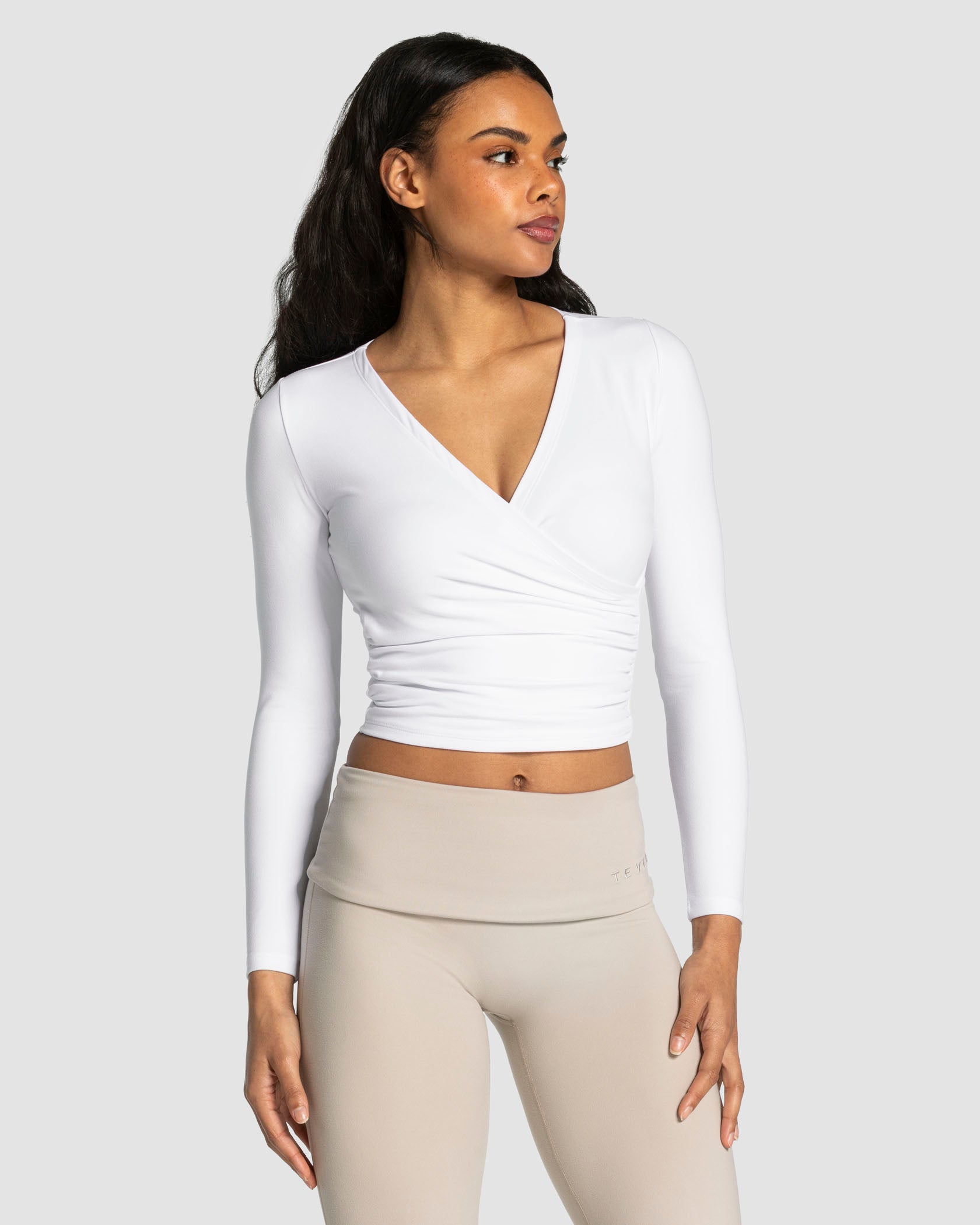 Haut à manches longues Mellow Gathered « blanc »