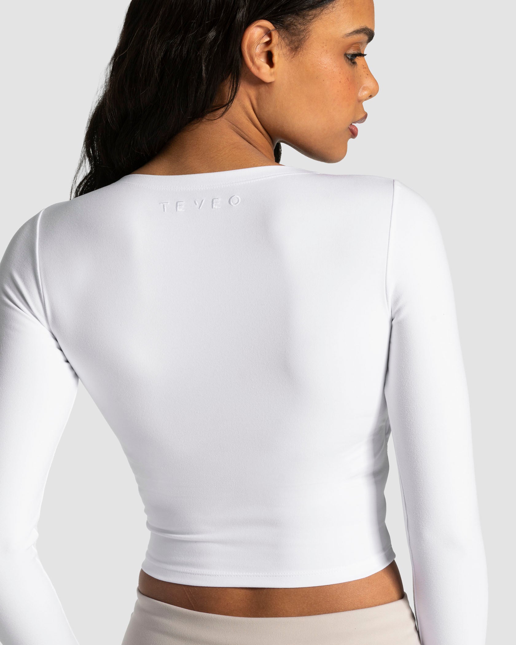 Haut à manches longues Mellow Gathered « blanc »